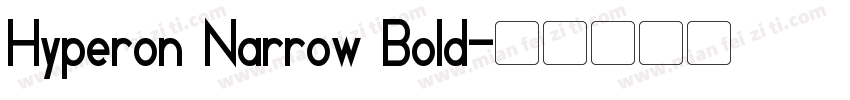 Hyperon Narrow Bold字体转换